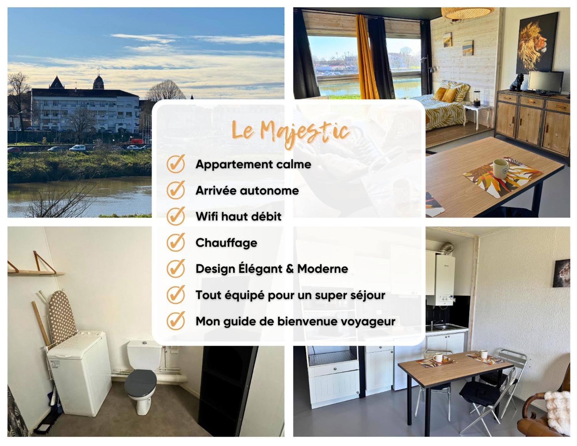 Majestic - Wifi - Parking - Vue Apartamento Dax Exterior foto